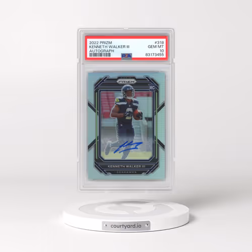 2022 Panini Prizm #318 Kenneth Walker III - Autograph (PSA 10 GEM MINT)