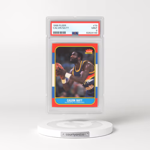 1986 Fleer #79 Calvin Natt (PSA 9 MINT)