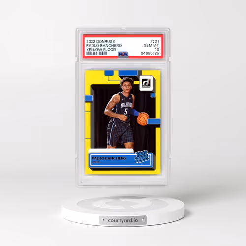 2022 Panini Donruss #201 Paolo Banchero - Yellow Flood (PSA 10 GEM MINT)
