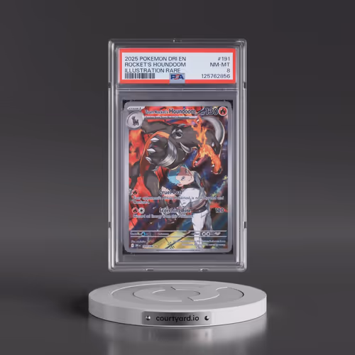 2025 Pokémon Dri EN-Destined Rivals #191 Team Rocket's Houndoom - Illustration Rare (PSA 8 NM-MT)