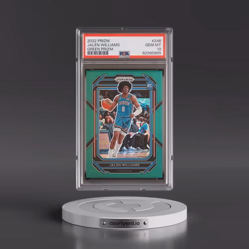 2022 Panini Prizm #246 Jalen Williams - Green Prizm (PSA 10 GEM MINT)