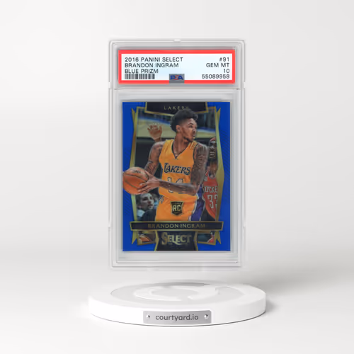 2016 Panini Select #91 Brandon Ingram - Blue Prizm (PSA 10 GEM MINT)