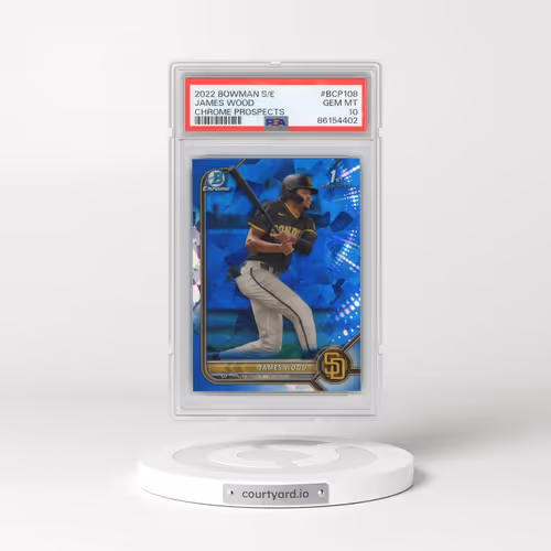 2022 Bowman Sapphire Edition Chrome Prospects #BCP108 James Wood (PSA 10 GEM MINT)