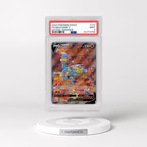 2022 Pokémon Sword & Shield Astral Radiance #172 Machamp V - Holo Full Art (PSA 9 MINT)