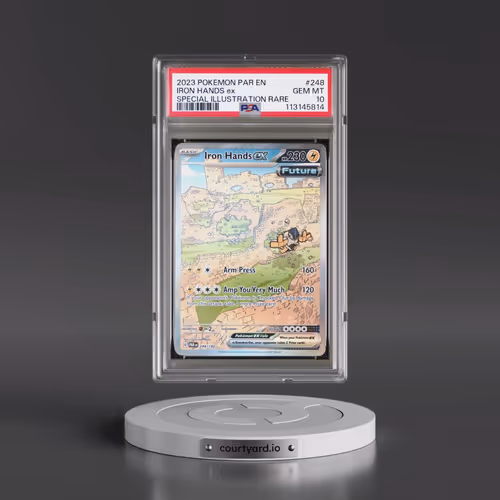 2023 Pokémon Par EN-Paradox Rift #248 Iron Hands EX - Holo Special Illustration Rare (PSA 10 GEM MIN