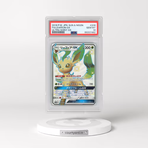 2018 Pokémon Sun & Moon Ultra Shiny GX #206 Leafeon GX - Holo Full Art (PSA 10 GEM MINT)