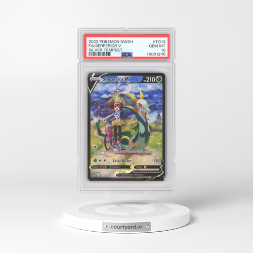 2022 Pokémon Sword & Shield Silver Tempest #TG13 Serperior V - Holo Full Art (PSA 10 GEM MINT)