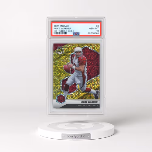 2021 Panini Mosaic #9 Kurt Warner - No Huddle Gold (PSA 10 GEM MINT)