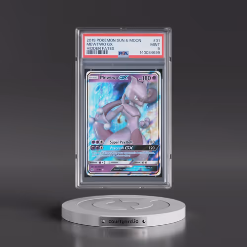 2019 Pokémon Sun & Moon Hidden Fates #31 Mewtwo GX - Holo (PSA 9 MINT)
