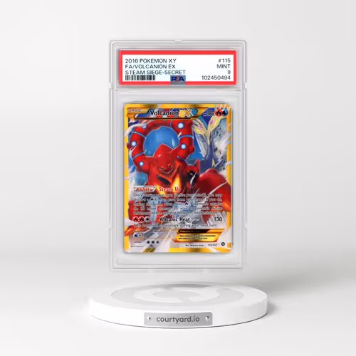 2016 Pokémon XY Steam Siege #115 Volcanion EX - Holo Full Art Secret (PSA 9 MINT)