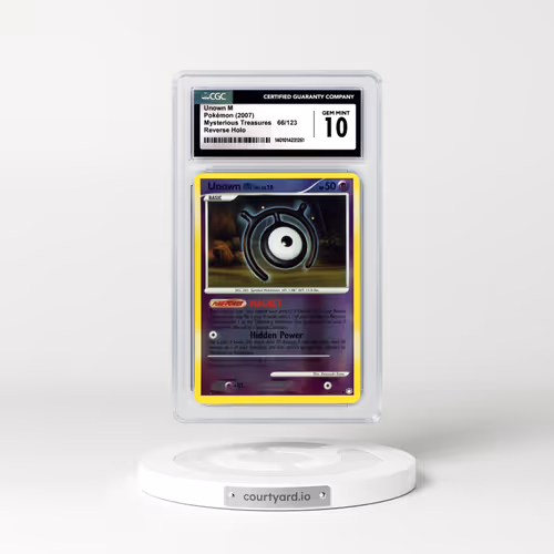 2007 Mysterious Treasures #66 Unown M - Holo (CGC 10 GEM MINT)