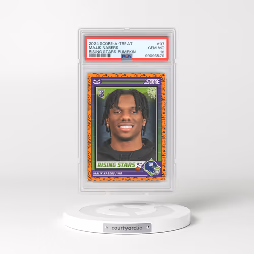 2024 Panini Score-A-Treat Rising Stars #37 Malik Nabers - Pumpkin (PSA 10 GEM MINT)