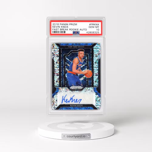 2018 Panini Prizm Fast Break Rookie Autographs #FRKNX Kevin Knox (PSA 10 GEM MINT)