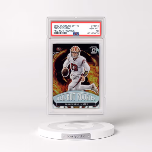 2022 Panini Donruss Optic Red Hot Rookies #RHR1 Brock Purdy (PSA 10 GEM MINT)