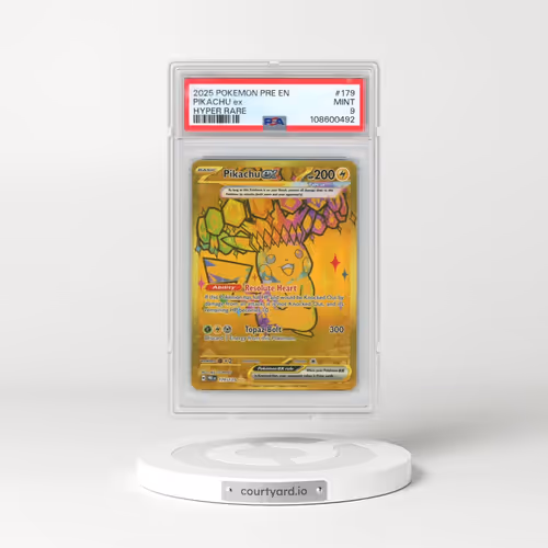 2025 Pokémon Pre EN-Prismatic Evolutions #179 Pikachu EX - Holo Hyper Rare (PSA 9 MINT)