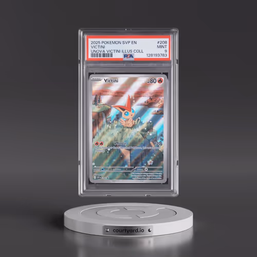 2025 Pokémon Svp EN-SV Black Star Promo #208 Victini - Unova Victini Illustration Collection (PSA 9