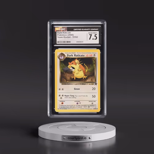 1999 Team Rocket #51/82 Dark Raticate (CGC 7.5 NM+)