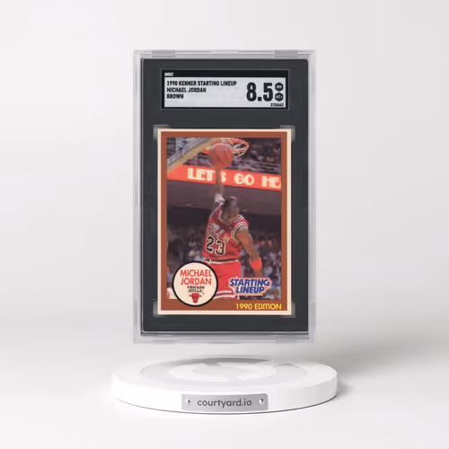 1990 Kenner Starting Lineup #8b Michael Jordan - Brown (SGC 8.5 NM-MT+)