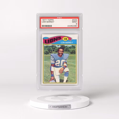1977 Topps #433 Lem Barney (PSA 9 MINT)