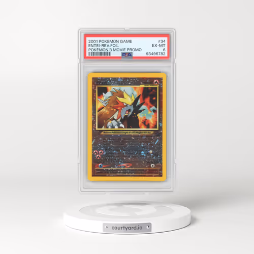 1999 Black Star Promos #34 Entei - Rev. Holo Spell of the Unown: Entei (PSA 6 EX-MT)