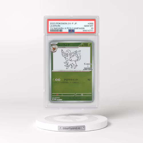 2022 Japanese Scarlet & Violet Promos #068 Leafeon - YU NAGABA Pokémon Center Campaign (PSA 10 GEM MINT)