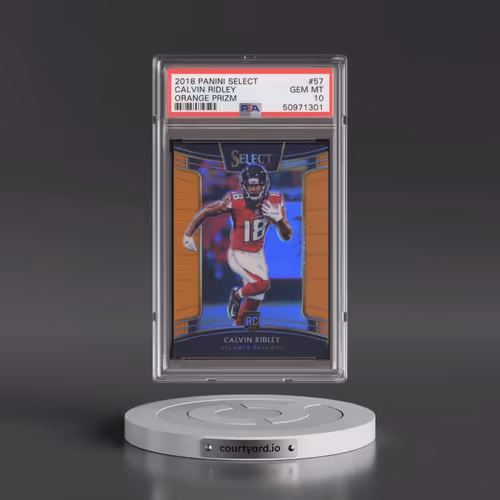 2018 Panini Select #57 Calvin Ridley - Orange Prizm (PSA 10 GEM MINT)