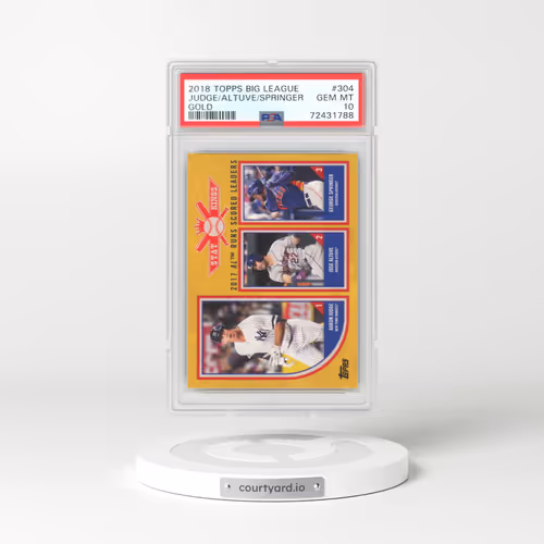 2018 Topps Big League #304 Aaron Judge/George Springer/Jose Altuve - Gold (PSA 10 GEM MINT)