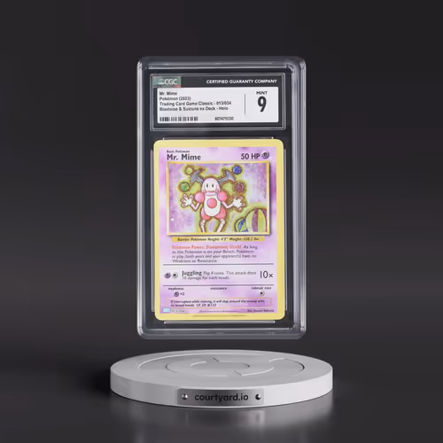 2023 Pokémon Clb-Trading Card Game Classic Blastoise & Suicune EX Deck #013 Mr. Mime (CGC 9 MINT)