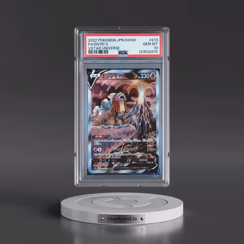 2022 Pokémon Sword & Shield Vstar Universe #213 Entei V - Holo Full Art (PSA 10 GEM MINT)