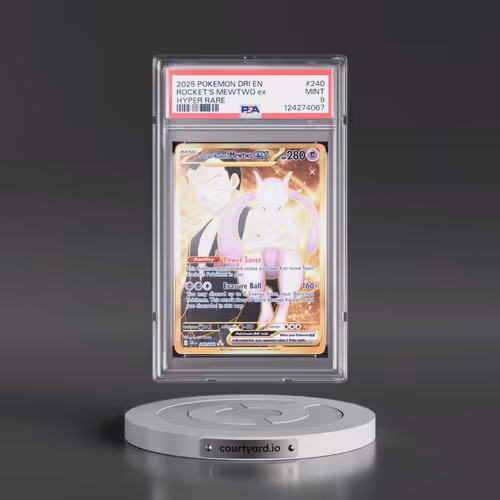 2025 Pokémon Dri EN-Destined Rivals #240 Team Rocket's Mewtwo EX - Holo Hyper Rare (PSA 9 MINT)