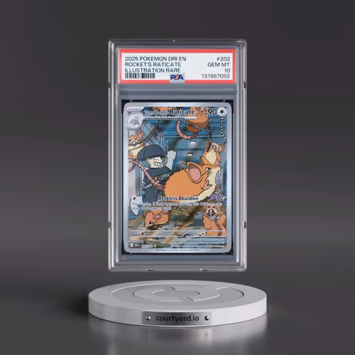 2025 Pokémon Dri EN-Destined Rivals #202 Team Rocket's Raticate - Illustration Rare (PSA 10 GEM MINT
