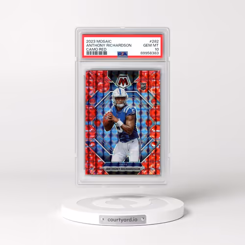 2023 Panini Mosaic #282 Anthony Richardson - Camo Red (PSA 10 GEM MINT)