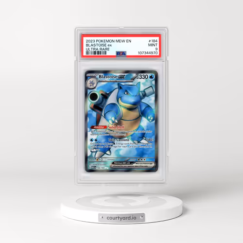 2023 Pokémon Mew EN-151 #184 Blastoise EX - Holo Ultra Rare (PSA 9 MINT)