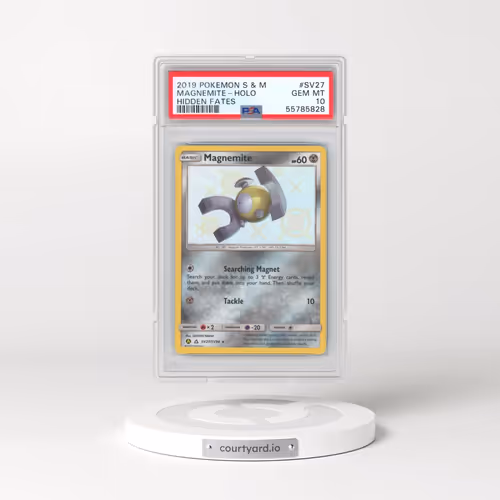 2019 Pokémon Sun & Moon Hidden Fates #SV27 Magnemite - Holo (PSA 10 GEM MINT)