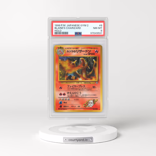 1999 Pokémon Gym 2 #6 Blaine's Charizard - Holo (PSA 8 NM-MT)