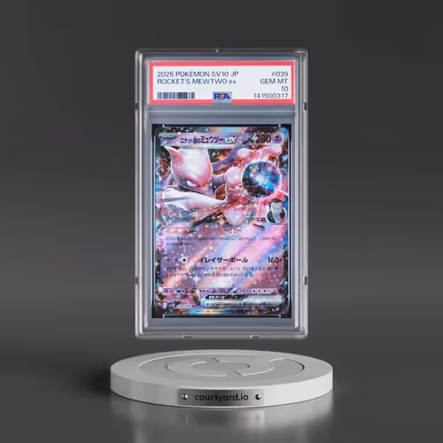 2025 Pokémon SV10-Glory of Team Rocket #039 Team Rocket's Mewtwo EX - Holo (PSA 10 GEM MINT)