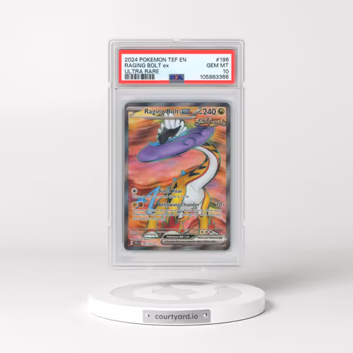 2024 Pokémon Tef EN-Temporal Forces #196 Raging Bolt EX - Holo Ultra Rare (PSA 10 GEM MINT)
