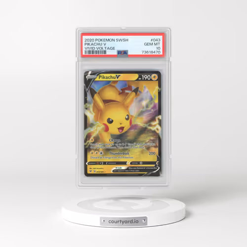 2020 Vivid Voltage #043 Pikachu V - Holo (PSA 10 GEM MINT)