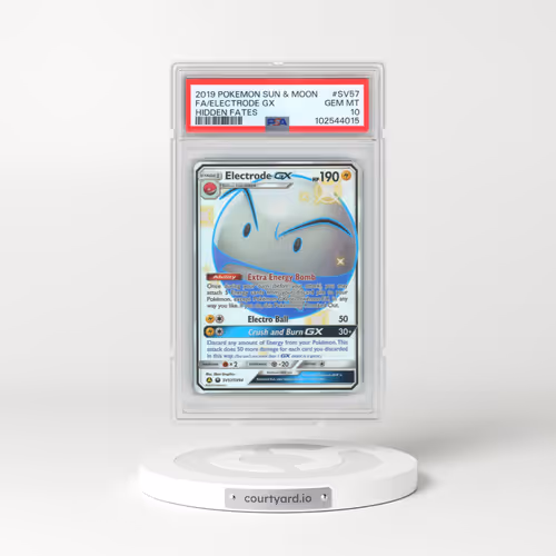 2019 Pokémon Sun & Moon Hidden Fates #SV57 Electrode GX - Holo Full Art (PSA 10 GEM MINT)