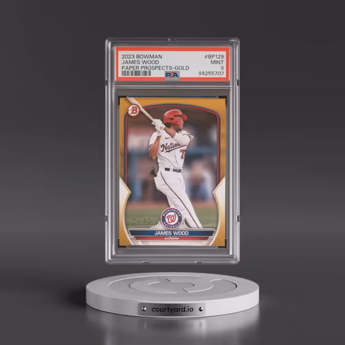 2023 Bowman Paper Prospects #BP129 James Wood - Gold (PSA 9 MINT)
