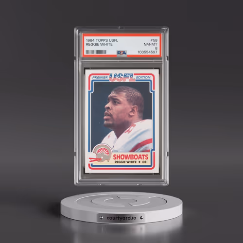 1984 Topps USFL #58 Reggie White (PSA 8 NM-MT)