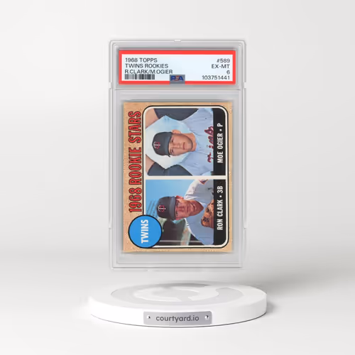 1968 Topps #589 Twins Rookies - R.Clark/M.Ogier (PSA 6 EX-MT)