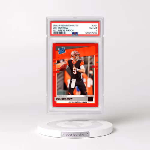 2020 Panini Donruss #301 Joe Burrow - Red Press Proof (PSA 8 NM-MT)