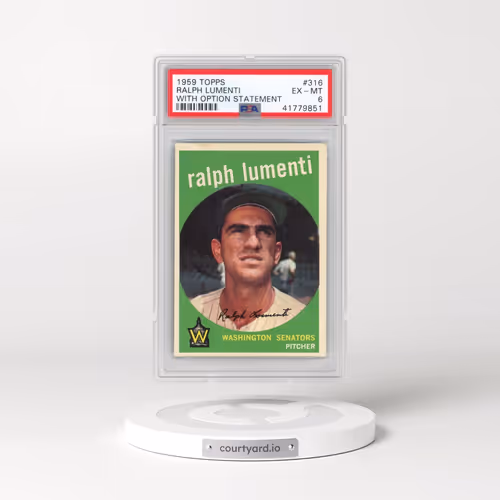 1959 Topps #316 Ralph Lumenti - With Option Statement (PSA 6 EX-MT)