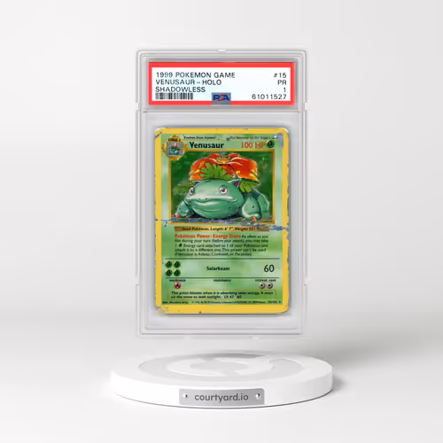 1999 Pokémon Game #15 Venusaur - Holo Shadowless (PSA 1 PR)