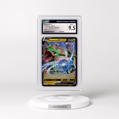 2022 Crown Zenith #100/159 Rayquaza V - Holo (CGC 9.5 MINT+)
