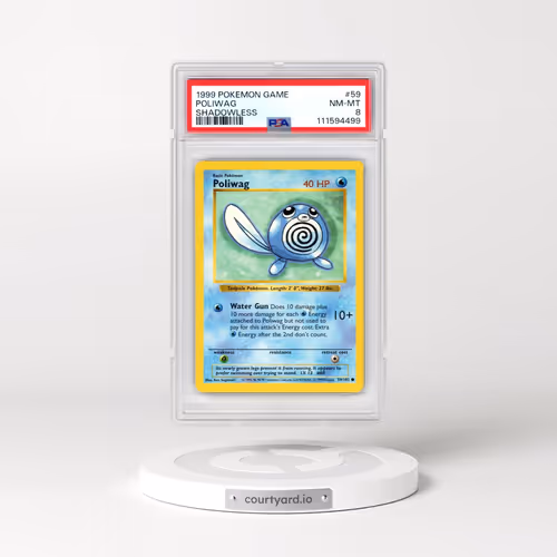 1999 Pokémon Game #59 Poliwag - Shadowless (PSA 8 NM-MT)