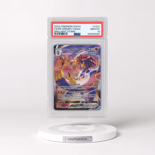 2022 Pokémon Sword & Shield Brilliant Stars #TG21 Rapid Strike Urshifu Vmax - Full Art (PSA 10 GEM M