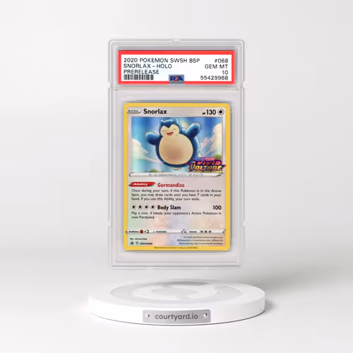 2020 Pokémon Swsh Black Star Promo #068 Snorlax - Holo Prerelease (PSA 10 GEM MINT)