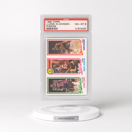 1980 Topps John Long/Magic Johnson/Ron Boone (PSA 8 NM-MT)